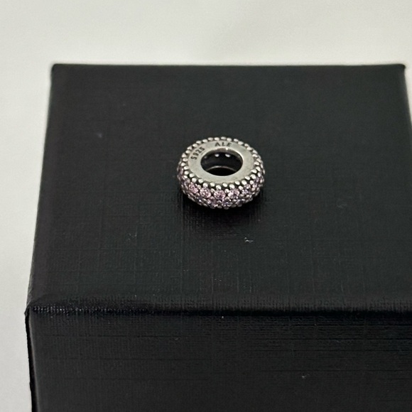 Pandora Pink CZ Pave Sparkle Sparkly Inspiration Within Spacer Bead Charm - Picture 6 of 7